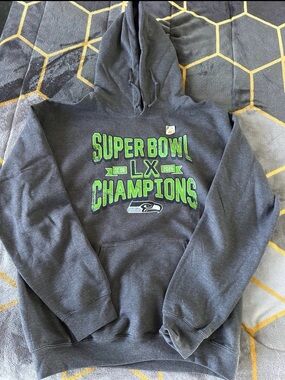 Seattle Seahawks Super Bowl LX Champions Gray Hoodie